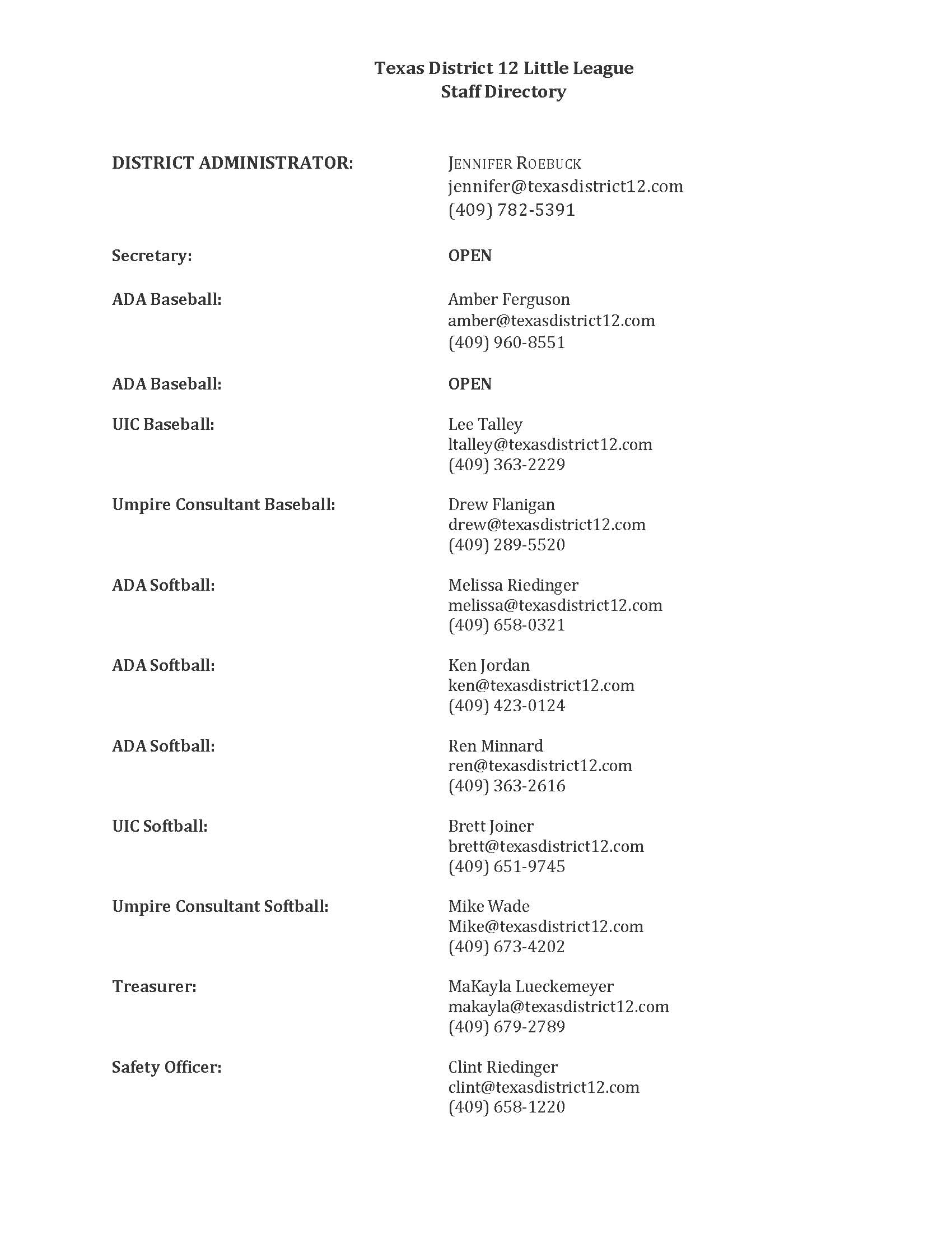 Buna Little League > Home